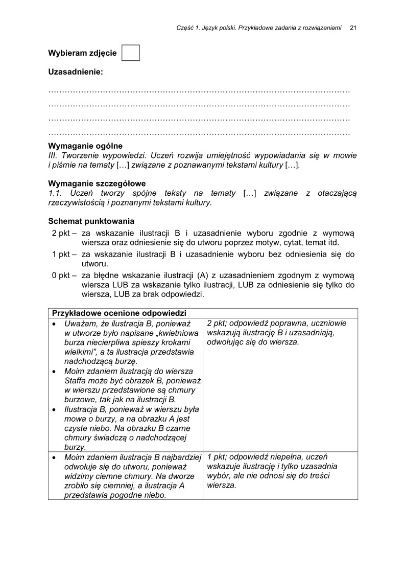 Język polski, przykładowe pytania i odpowiedzi, sprawdzian dla uczniów - 04